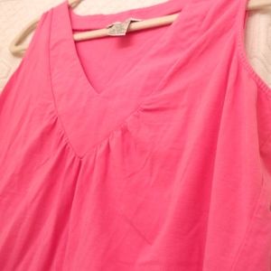 🌺 1X Jillian Jones Pink Tank Top V Neck 🎽